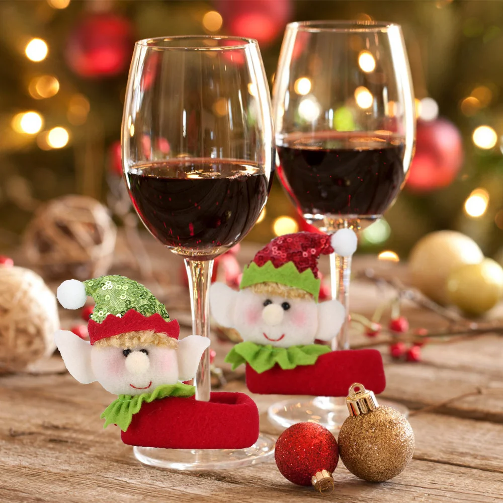 1/3/5PCS Christmas Decorative Wine Bottle Set Unique Decorative Charming Need Joy Must Have Christmas Decoration Supplies