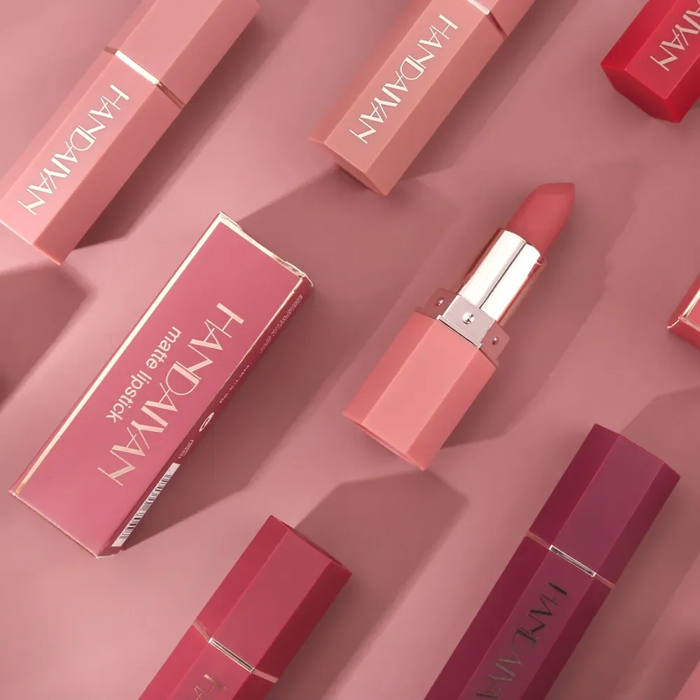 Lápiz labial mate de terciopelo, maquillaje de labios, crema de bálsamo labial Nude, cosméticos para niebla, pigmento suave