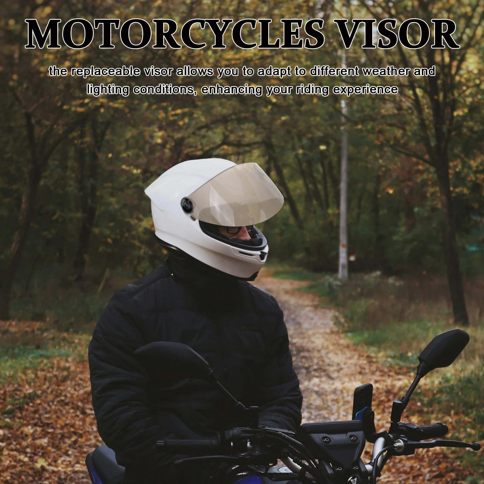 Motorcycles Visor Replacement Full Face Shield Clear Windproof Scratch Resistant Lens Universal for Motorcycles