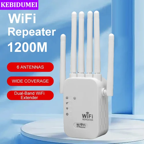 1200Mbps 무선 와이파이 리피터, 2.4G 5G 듀얼 밴드 와이파이 라우터, 와이파이 신호 확장기, 장거리 와이파이 증폭기, 와이파이 부스터 