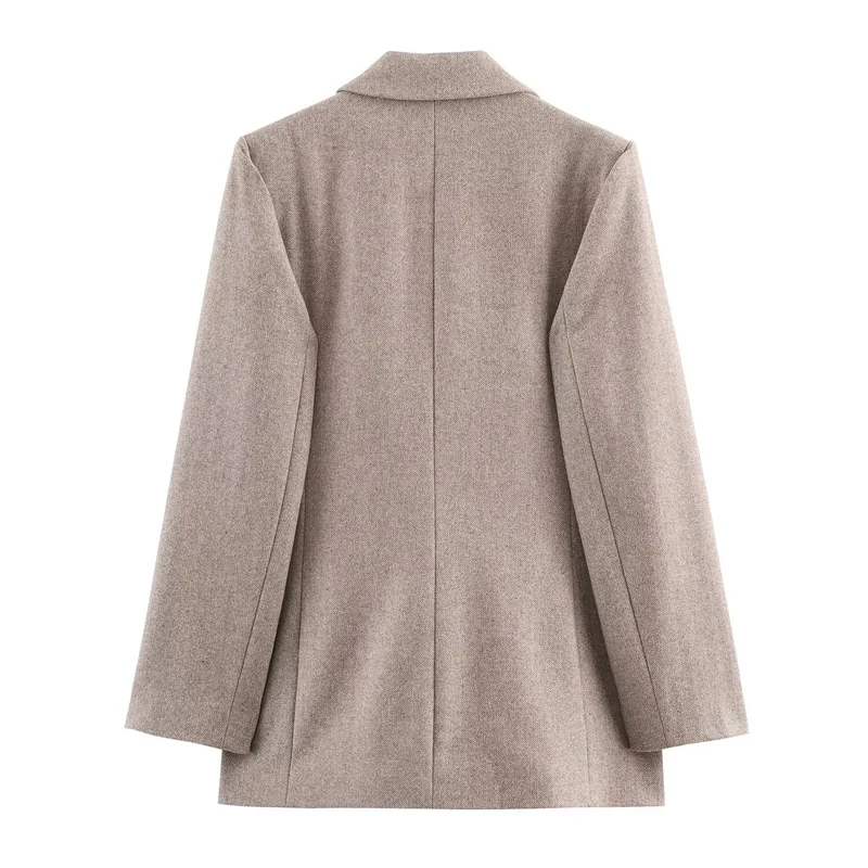 Herfst/Winter Nieuwe Mode Elegante Feeststrik Veelzijdige Visgraatwollen Blazer