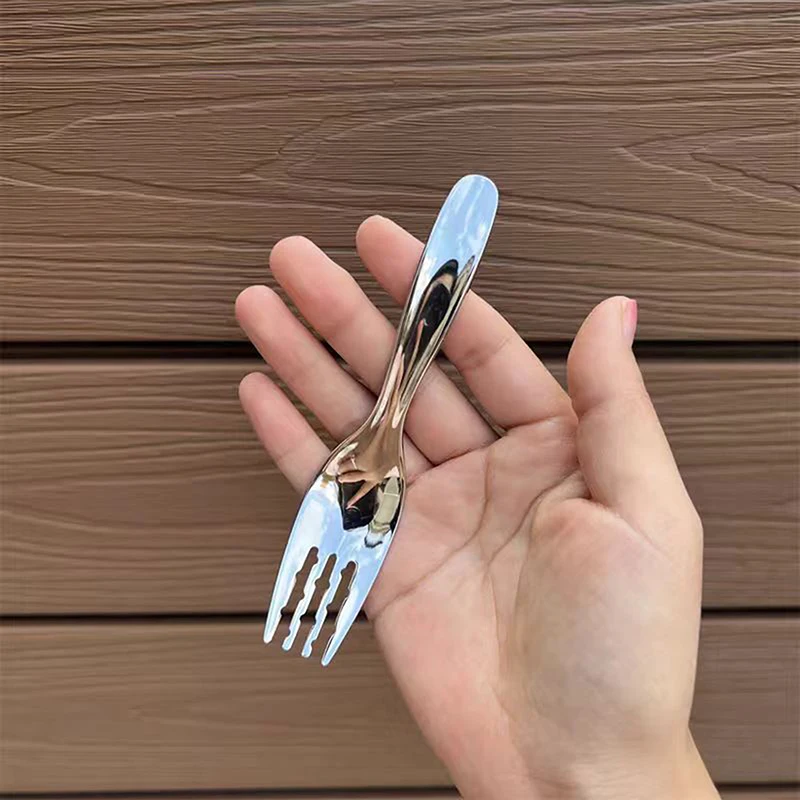 Stainless Steel Round Spoon Net Red Golden Dinner Long Handle Stirring Dessert Spoons For Kitchen Accessories Gadgets