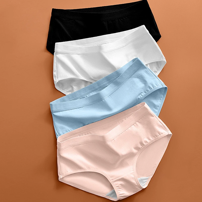 

Cotton Panties Women's Underwear Girls Briefs Solid Color Sexy Lingerie Shorts Comfortable Breathable Antibacterial Underpants