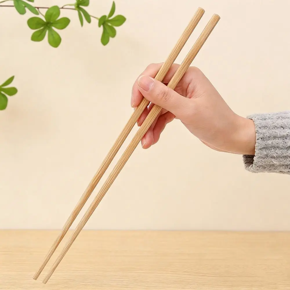 1pair High Quality 24/27/30/32cm Bamboo Chopsticks No Wax Extra Long Hotpot Chopsticks No Paint Anti-slip Chopsticks Household
