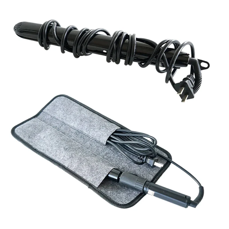 Hair Straightener Storage Bag Curling Iron Carrying Case Anti-scald Hair Iron Straightener Curler Iron Pouch Heat Resistant Mat