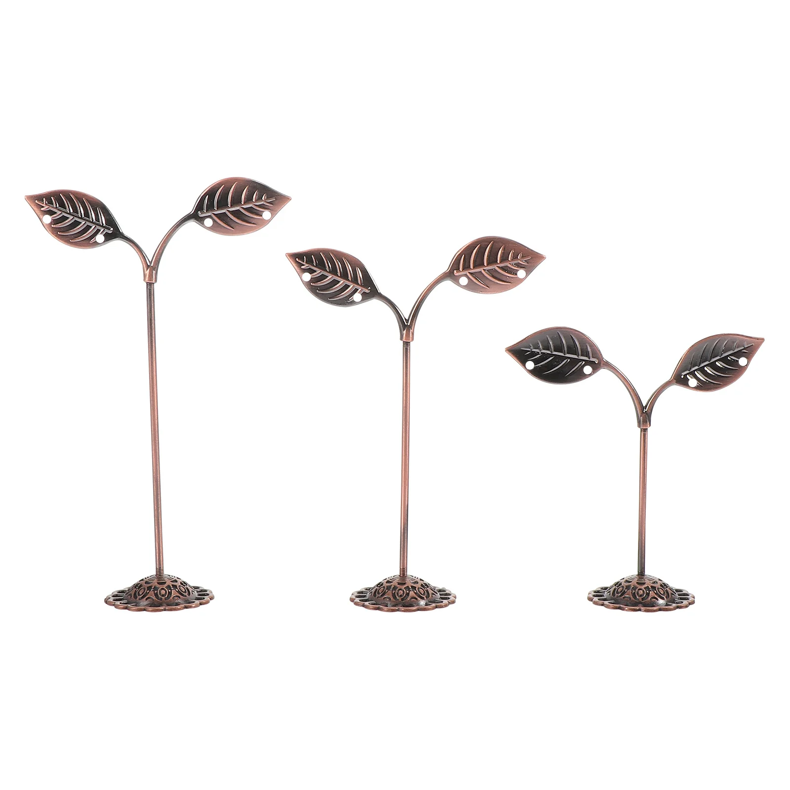 

3Pcs Iron Jewelry Rack Retro Earring Display Stand Stable Base Desktop Organizer Multipurpose Jewelry Holder Decorative Shelf
