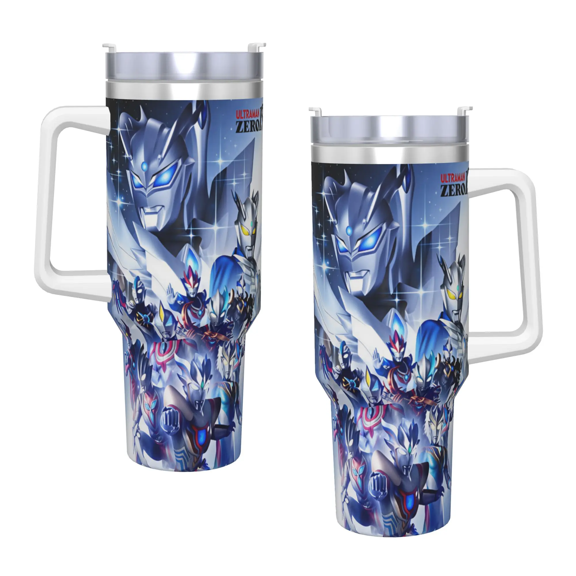 2026 New Ultraman Zero Tumbler  Hot Drinks Water Bottle Heat Preservation Stainless Steel Thermal Mug Graphic Camping Car Mugs