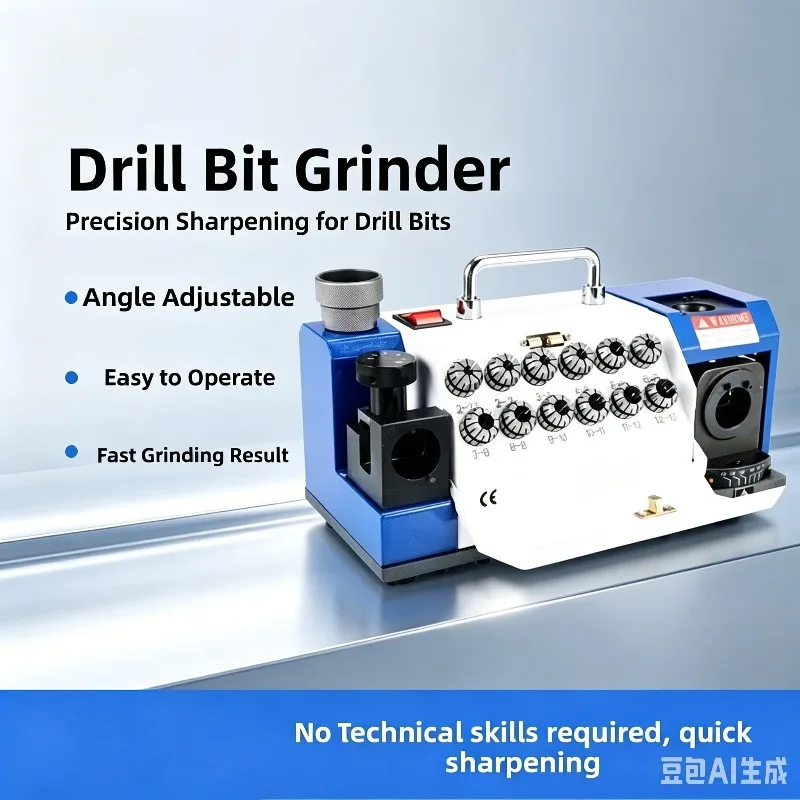 3-13 MM Elektrischer Bohrerschleifer Vollautomatisch 220V/180W Hochpräzise Spiralbohrer-Schärfmaschine