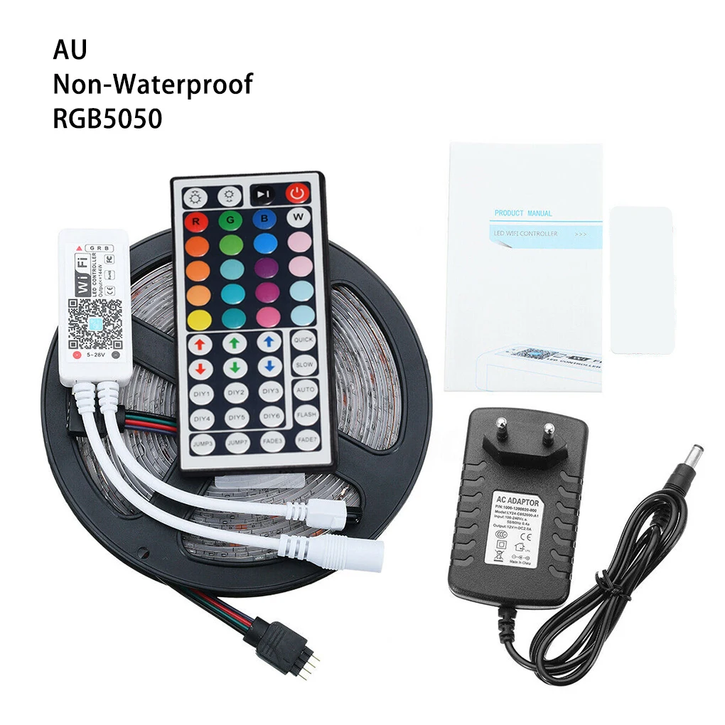 

Remote Control RGB Light Strip Home Decorative LED Lamp Ribbon, 2835, 300RGB, 5m, IP20, EU Plug