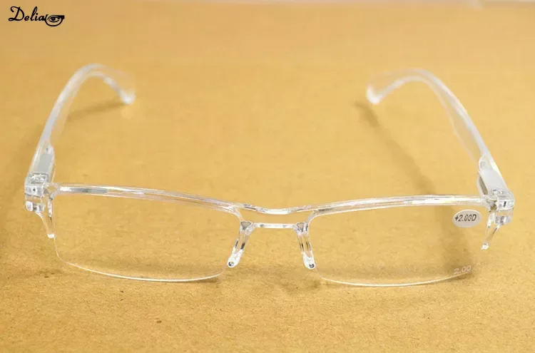 Spring Leg Strachable New Fashion Plexi Glass Transparent Reading Glasses +1 +1.5 +2 +2.5 +3 +3.5 +4