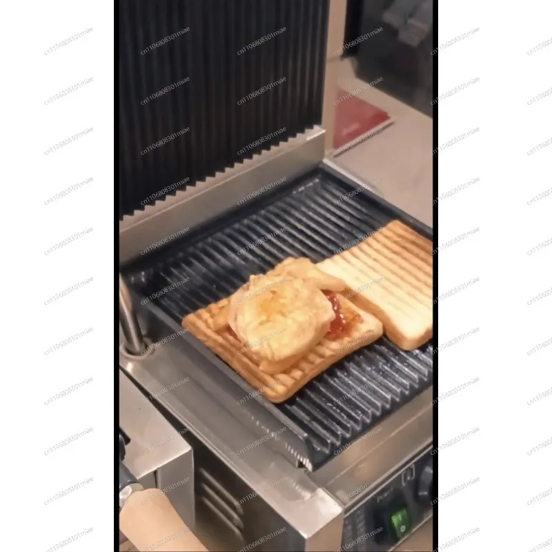 Commercial Professional Sandwich Maker Grooved Contact Pan for Hamburgers Panini
