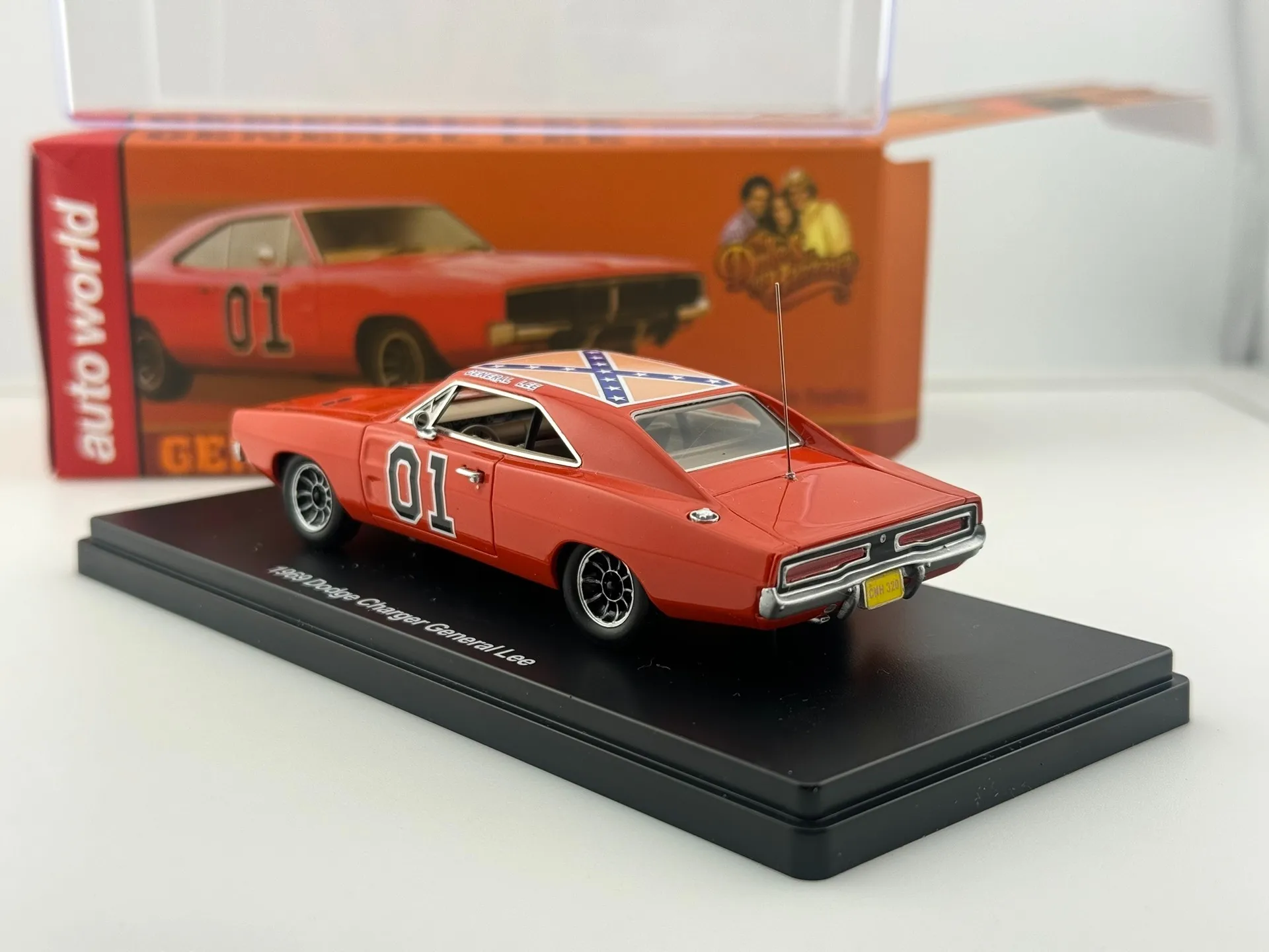 다이캐스트 자동차 세계 1:43 스케일 1969 충전기 일반 레드 AWRSS1151 한정 수지 자동차 모델 소장 장난감 선물 기념품 디스플레이