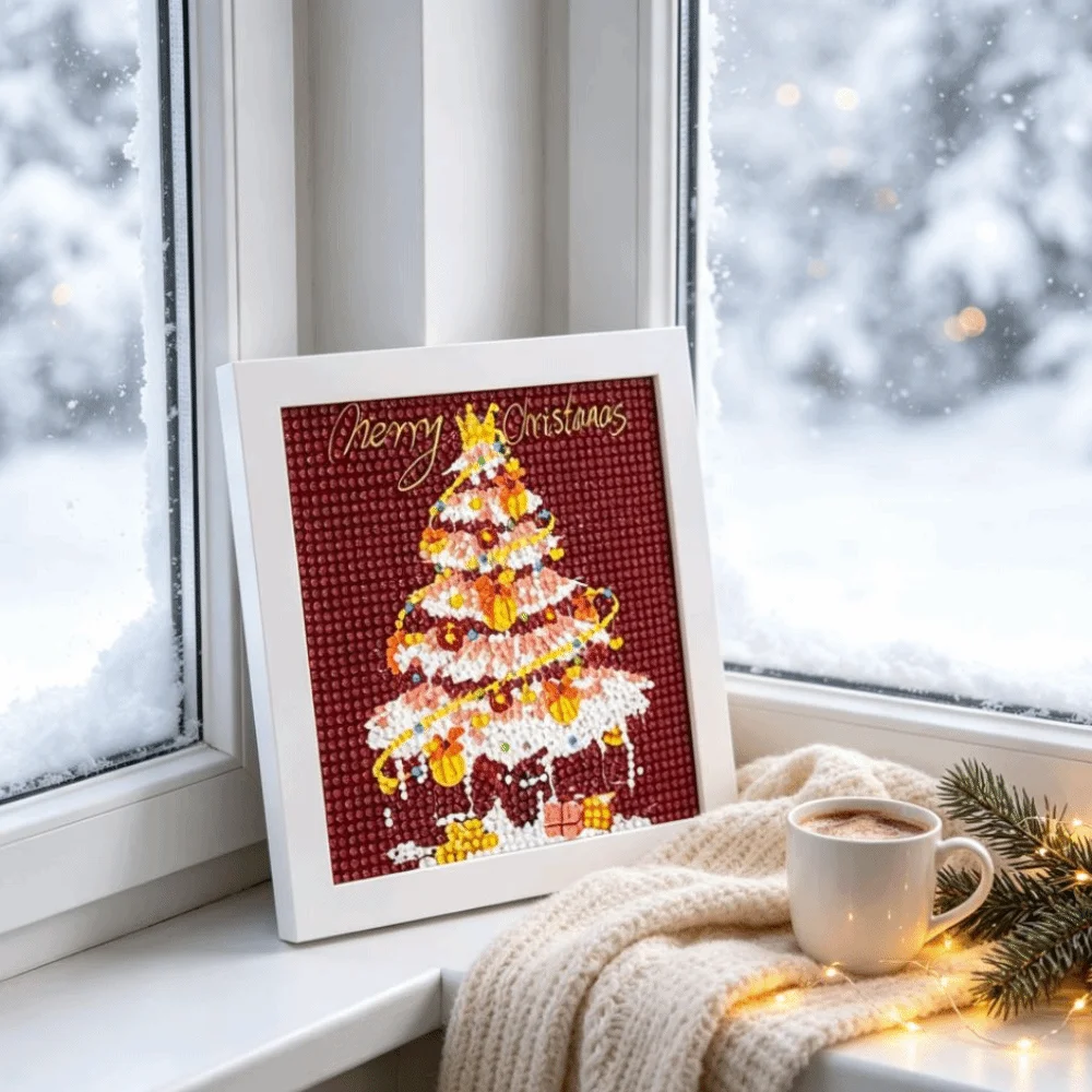 Easy DIY Christmas Diamond Painting Kit Decorative Desk Stand Handmade Gift Diamond Painting Kit Fun Educational