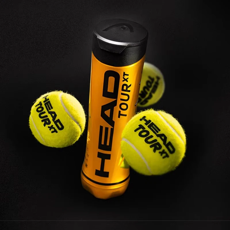 HEAD 3pcs/lot Tennis Training Balls TOUR XT 3B High Elasticity Indoor Sport Competition Resistant Balls Accessories For Beginner