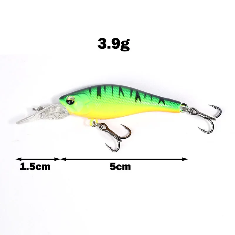 New 1Pcs Sinking Slowly Minnow Fishing Lure 5cm 3.9g Lifelike Swing Small Fish Deep Diving Hard Lures Japan Winter Baits