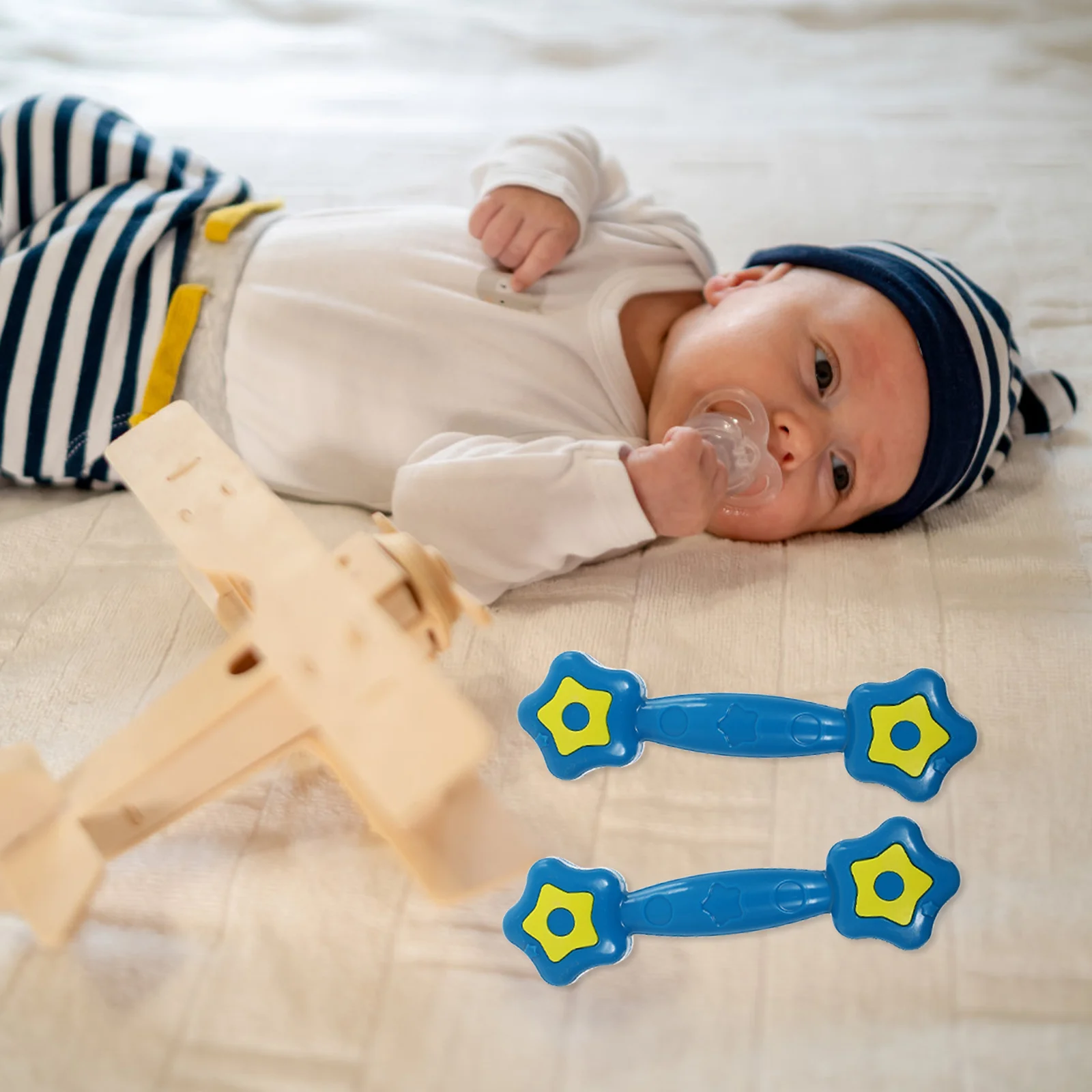 4 pçs brinquedo haltere jardim de infância crianças brinquedos esportes pré-escola braço treinamento ginástica azul exercício pré-escolar