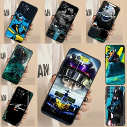 F1 Racing Fernando Alonso For OPPO A78 A98 A58 A17 A77 A74 A94 A15 A16 A52 A72 A91 A76 A96 A5 A9 A54 A57 S A53S Case