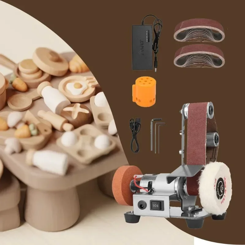 New Mini Multifunctional Belt Sander Mini Electric Grinder DIY Polisher Household Woodworking Sanding Sharpening Special Tools