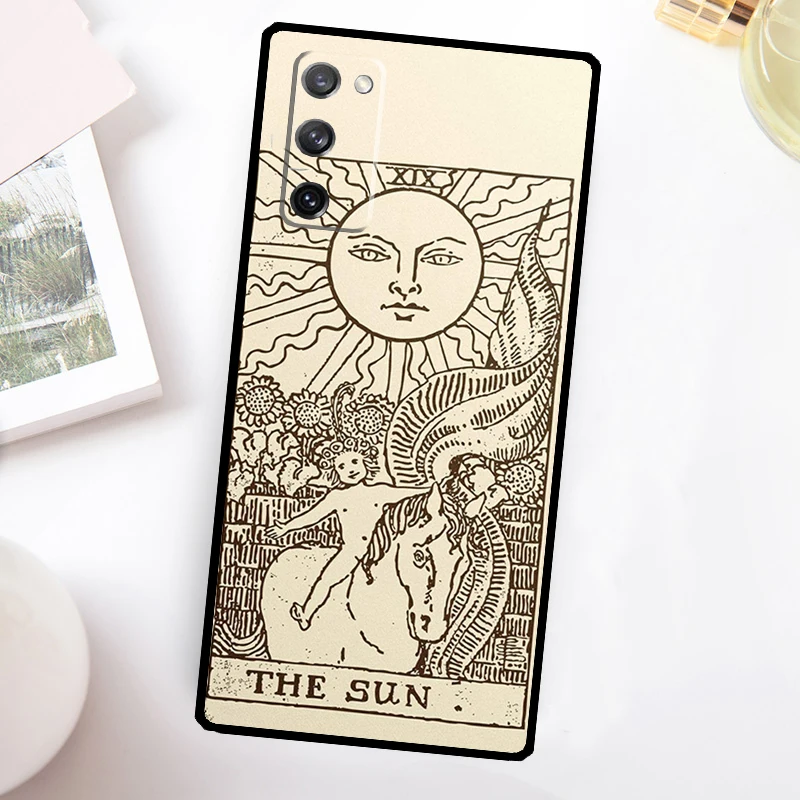 Tarot Card Astrology Sun Moon Case For Samsung Galaxy S24 S23 S22 Ultra S21 S20 FE Note 10 Plus Note 20 S8 S9 S10 Cover