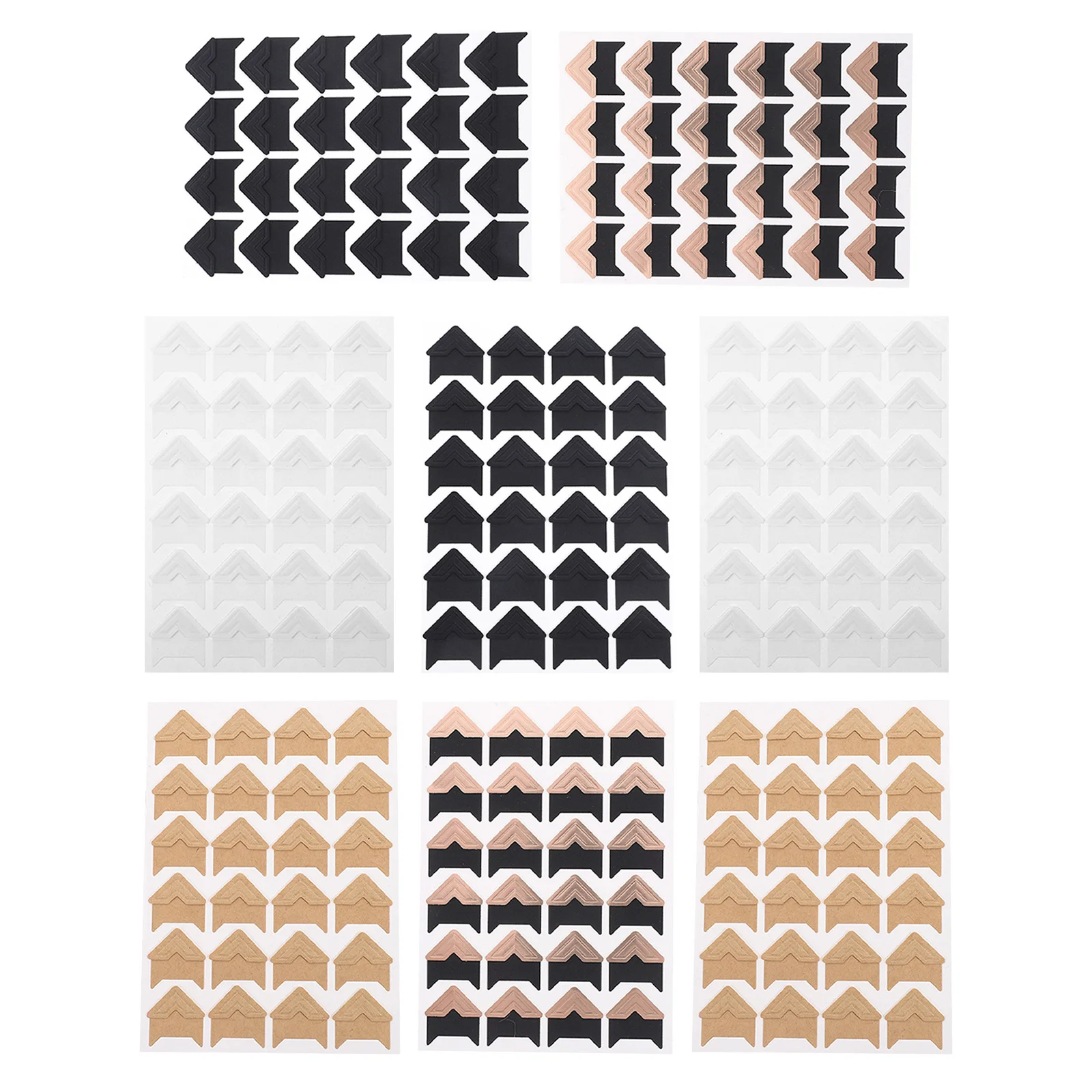 192 قطعة زوايا صور كلاسيكية عتيقة ذاتية اللصق ملصقات سجل القصاصات لألبوم رحلة مجلة كتاب الذاكرة علامات التبويب إطار الصورة #6