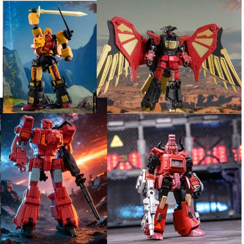 In Stock Transforming Toy Predaking Members TV-01Razorclaw Lion TV-02Divebomb TV-03Tantrum TV-04Rampage Combinable Action Figure