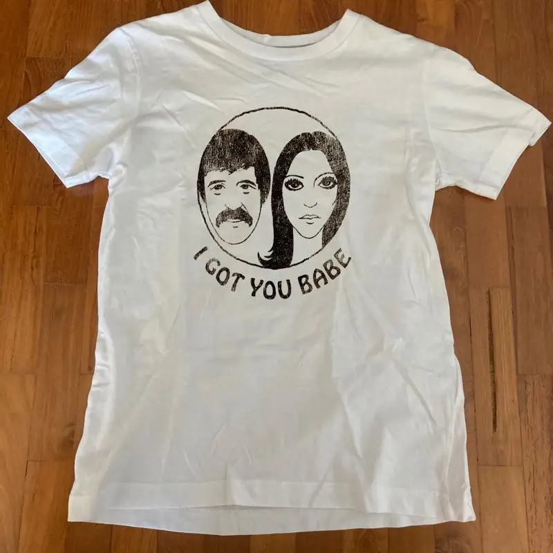 

I GOT YOU BABE Sonny and Cher Cotton S to 5XL White T shirt YI142