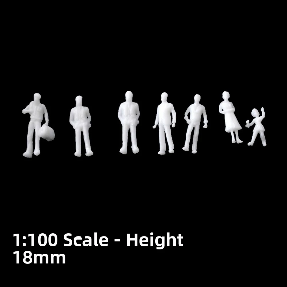 10/100pcs 1:300/1:200/1:100/1:150 Miniature Simulation Figures Model 1:75/1:50/1:42/1:30/1:25 Scale Passengers Train Scenery