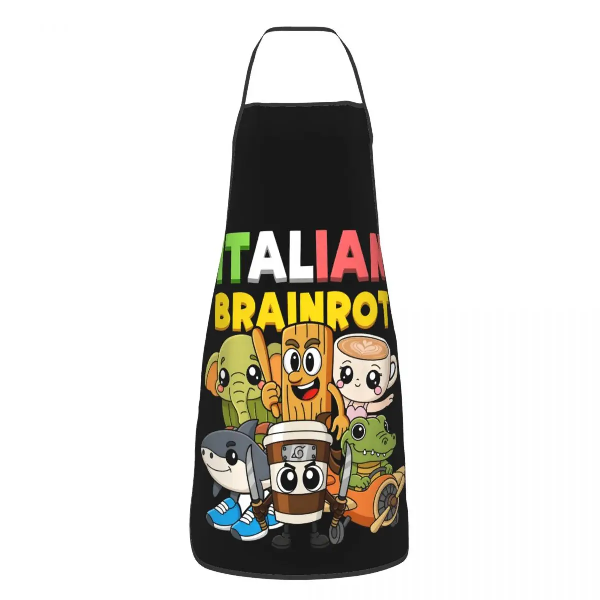 

Фартук унисекс для кухни итальянского мозга на заказ, фартук для приготовления пищи и выпечки для мужчин и женщин, животные, мультяшная таблица, кухня для садоводства