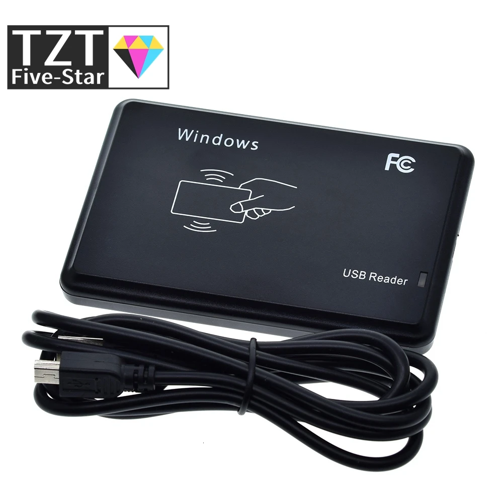 RFID Reader USB Port EM4100 TK4100 125khz ID Contactless Sensitivity Smart Card Support Window System Linux