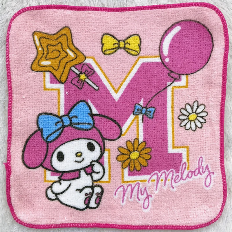 Sanrio Anime Cartoon Square Towel Hello Kitty Hand Towel Girl boy Kitchen Bathroom Household Handkerchief Small Hand Towel