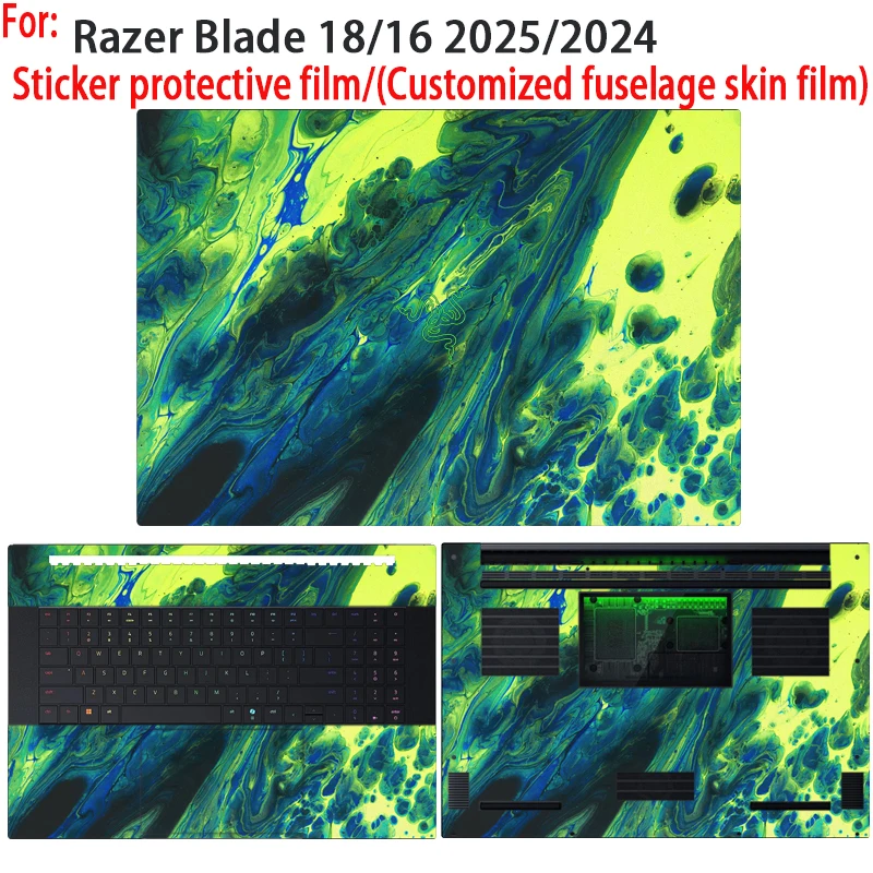 For Razer Blade 16/18 2026/2025 Sticker protective film Razer Blade 14/2025/2024 Notebook body shell film indicates skin film