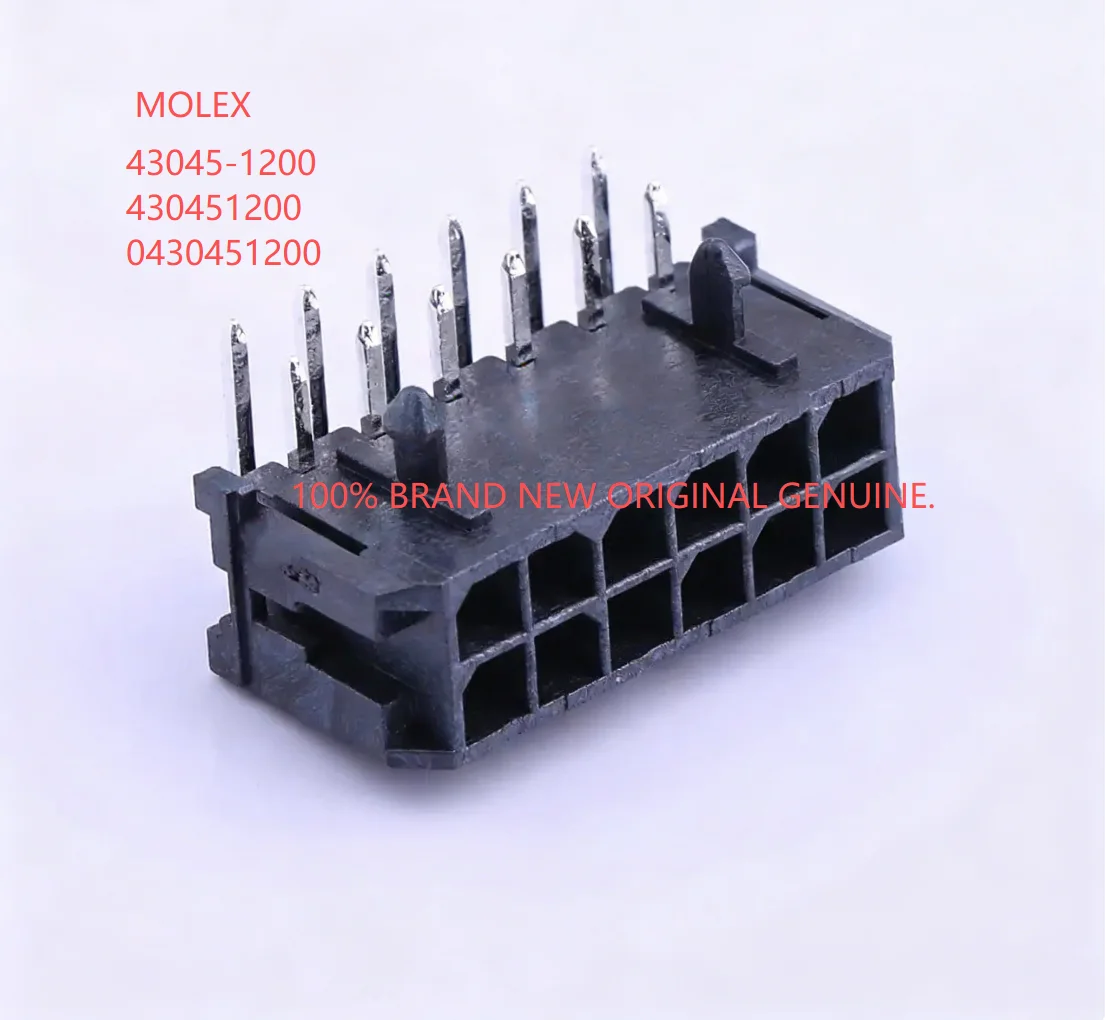 10Pcs/Lot Molex 430451200 43045-1200 12P 3.0mm Pitch 100% Brand New Original Genuine 0430451200