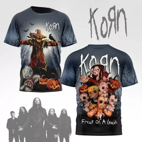 Rock Korn Graphic T-Shirt Male 3D Print Men Women Hip Hip Trend Short Sleeve Tee Y2k Top Oversized Streetwear Cosplay tshirt view 3