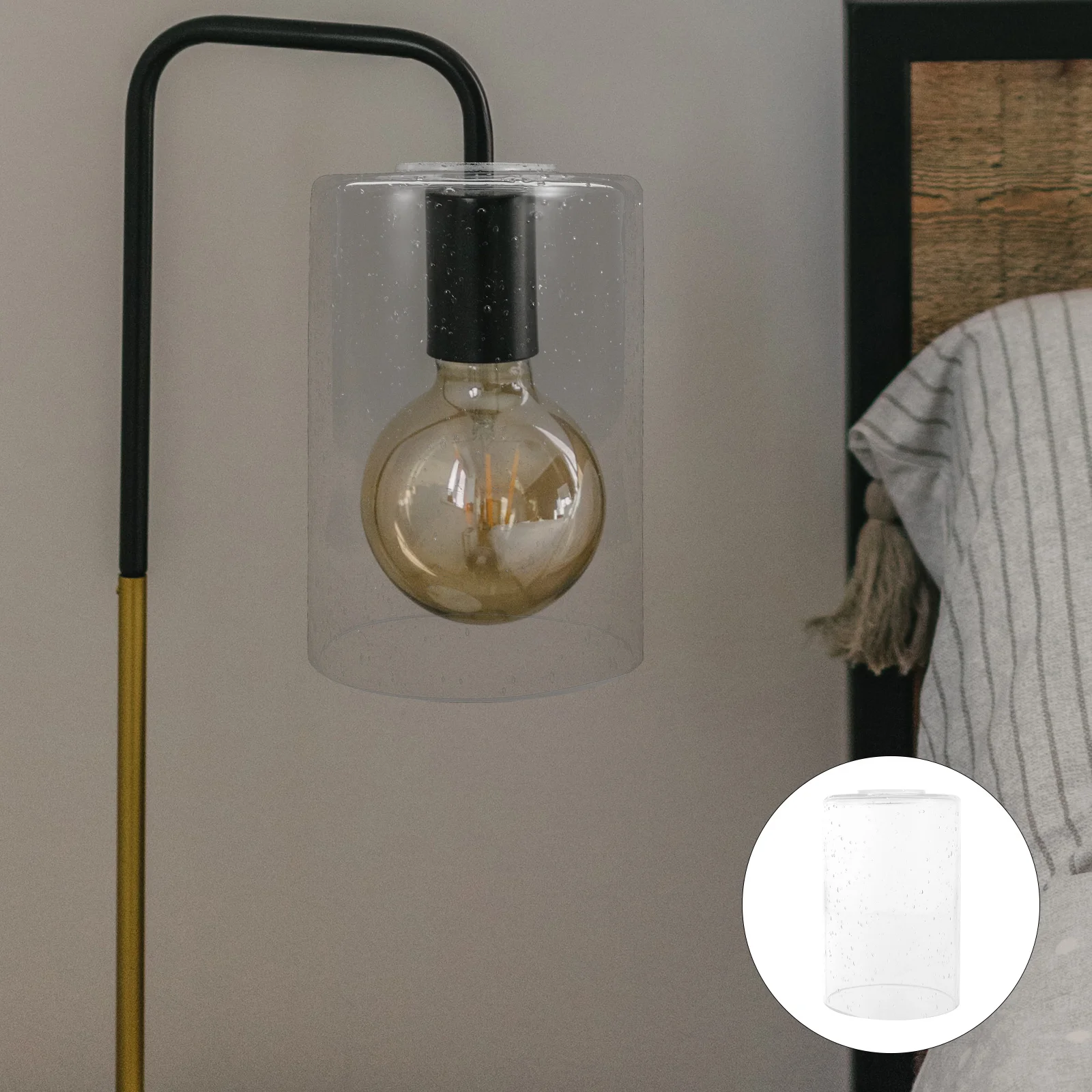 

2Pcs Glass Lamp Shade Versatile Decorative Prevents Insects Dirt Stylish Room Decoration Home Ceiling Light Cover