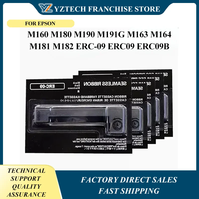 

5PCS Long life Seamless Ribbon for use in Fit For Epson M160 M180 M190 M191G M163 M164 M181 M182 ERC-09 ERC09 ERC09B