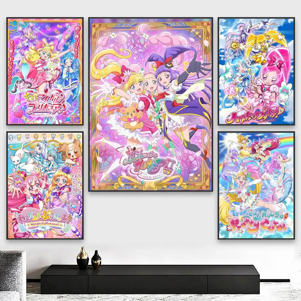 

Japanese Anime P-Pretty Cure Painting Calligraphy Durable Canvas Wall Hanging Home Interior Decoration Art Mural Gift