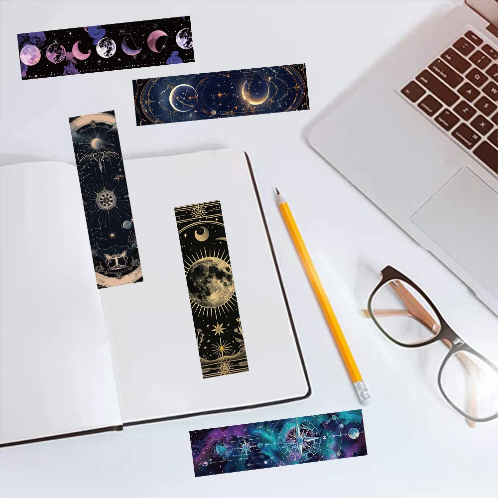 30Pcs Annotated Notebooks Paper Cards Bookmarks Reading Pages Book Cosmic Decoration Creative Student Gift Stationery