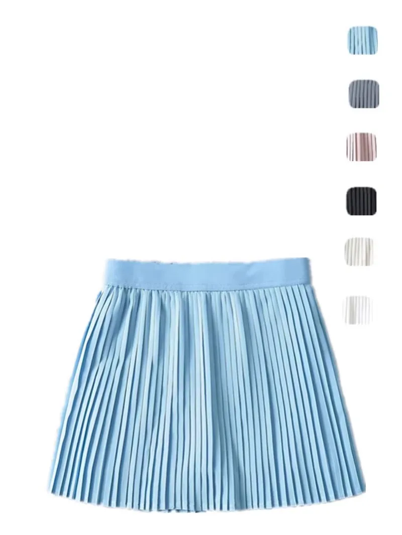 Zoete en pittige Street Sle-tennisrok met accordeonplooien Anti-lichte rok Elastische taille Afslankend ontwerp voor meisjes