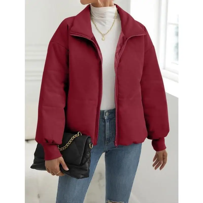 

Сводная женская пуховая куртка, простая воронка, молния D 50470, повседневная одежда TEMU из искусственной кожи, Ciwalk Ready