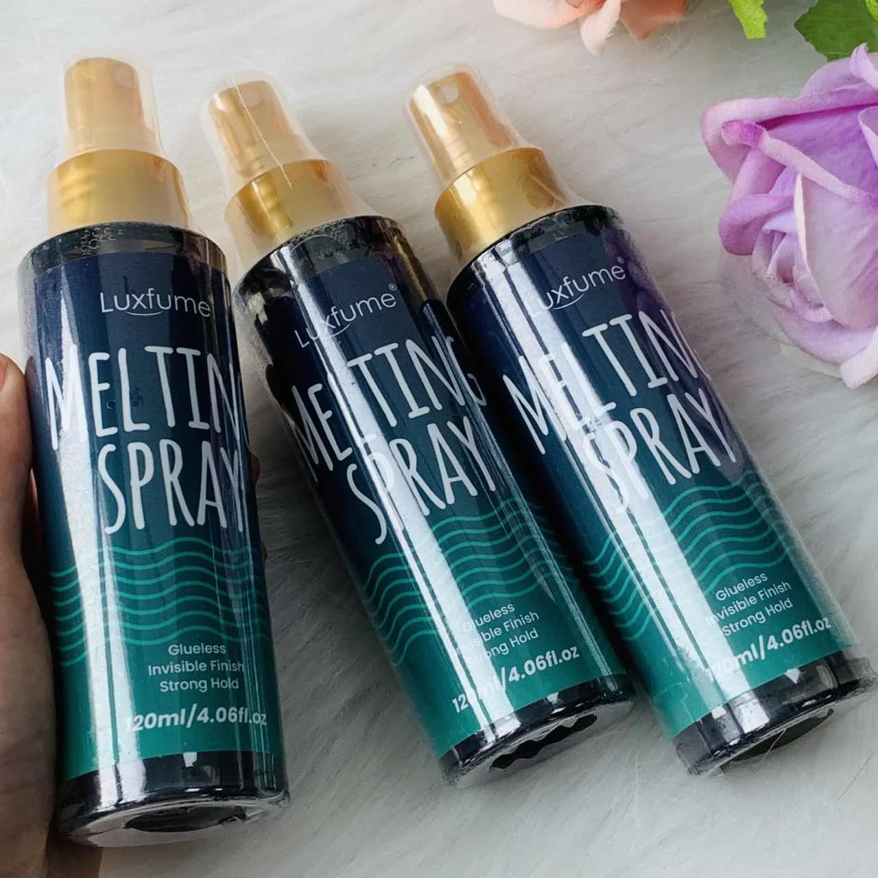 

120 мл плавящийся и удерживающий спрей для кружева, клей для волос без клея для париков, прочная естественная фиксация с контролем