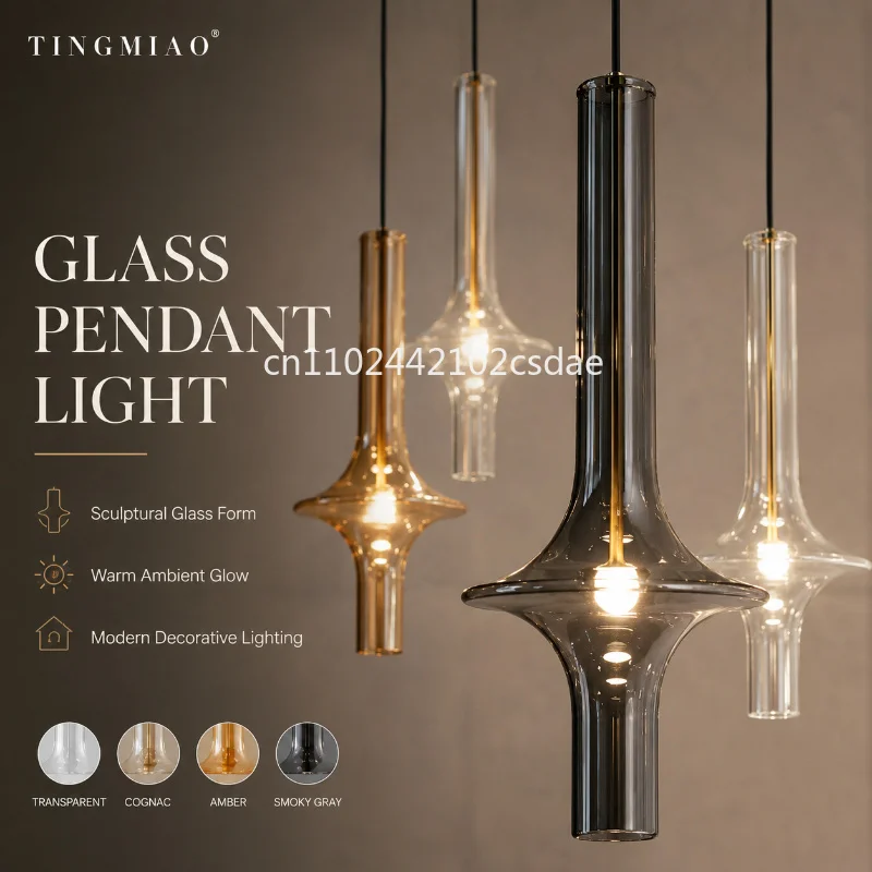 

2026 Postmodern Nordic Glass Pendant Lamp Luxury LED Suspension Light for Living Room Kitchen Loft Dining Bedroom Decor