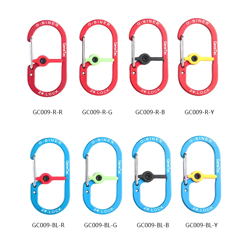 Mosquetón pequeño multifunción para exteriores con cerradura, mochila de supervivencia para acampar, senderismo, montañismo, hebilla de aleación de