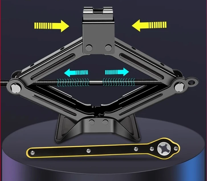 Hand cranked jack, labor-saving wrench for car mounted use, joystick for car mounted small car tire changing hydraulic