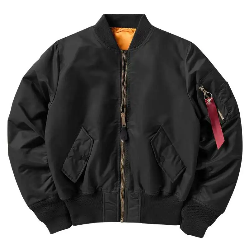Men's Vintage MA-1 Bomber Flight Jacket Autumn Nylon American Military Pilot Coat Custom Logo Wholesale