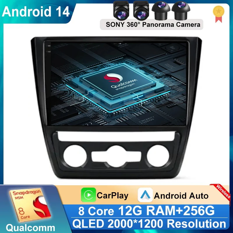 

Android 14 4G WIFI DSP CarPlay Auto Car Radio Multimidia Video Player Navigation GPS For Skoda Yeti 5L 2009 - 2014 No 2 din dvd