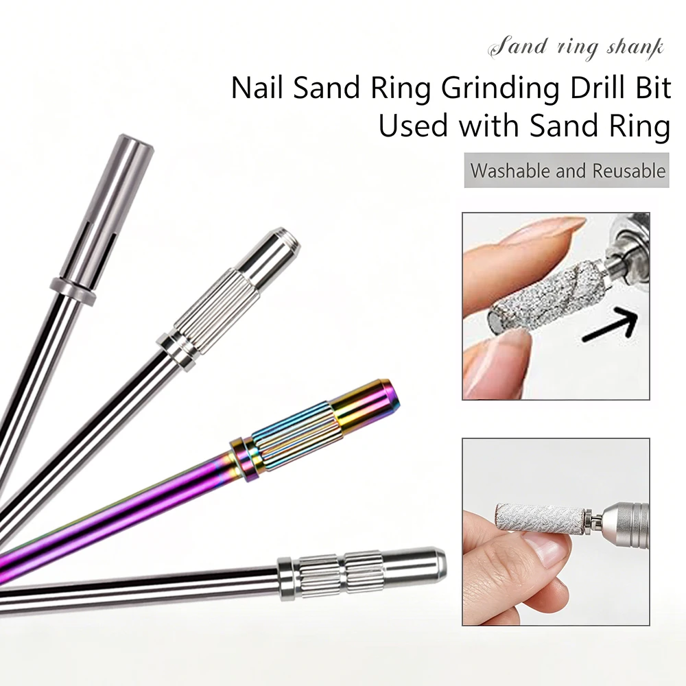 1pcs Nail Art Mandrel Bits Shank Sanding Band Drill Bits for Nail Drill Manicure Tools Pedicure Nail Drill Accessories
