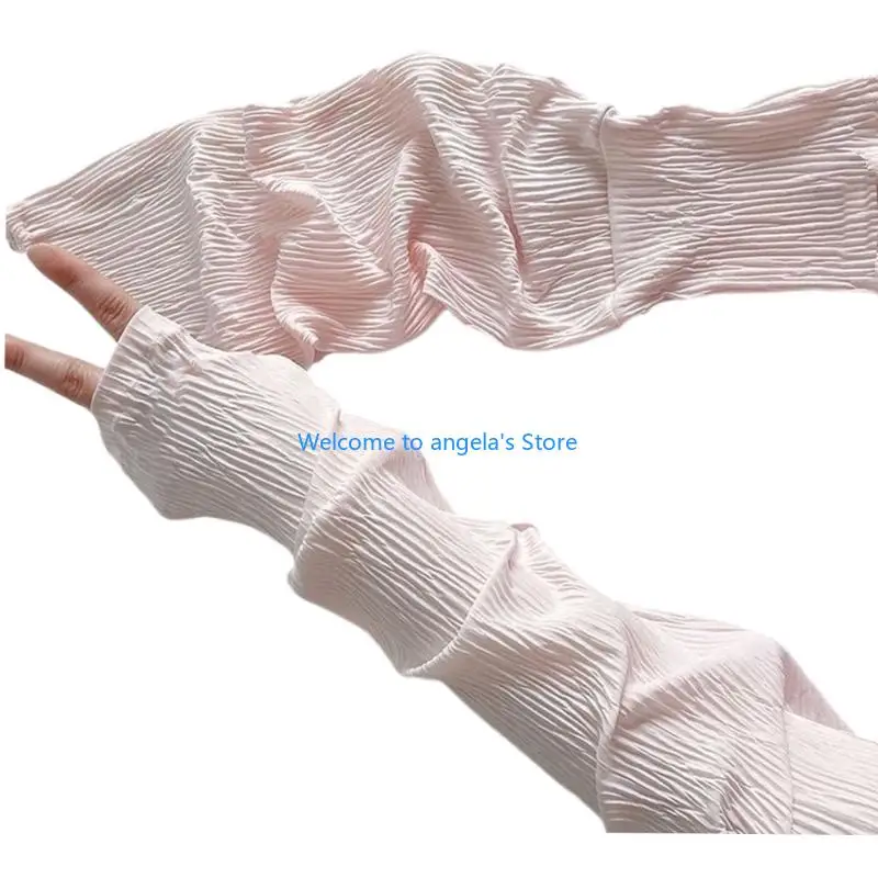 X4YC ICE SILK REFRIMENTO ARMO Luvas sem dedos Capas braço elástico para ciclismo verão Dirigir esporte ao ar livre Esporte