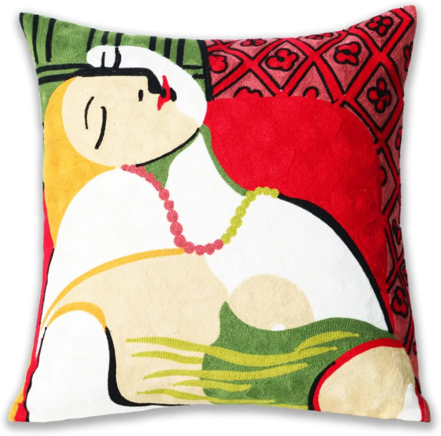 

1 Pcs Embroidered Decorative Throw Pillow Covers Modern Geometry Throw Pillows Case for Sofa Decor Square Cushion Cover Outdoor