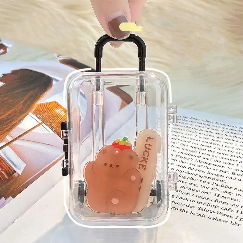 Trolley Case Wedding Candies Box Clear Gift Boxes Mini Suitcase Decorations for Gifts Wedding Bridegroom Bride Favors