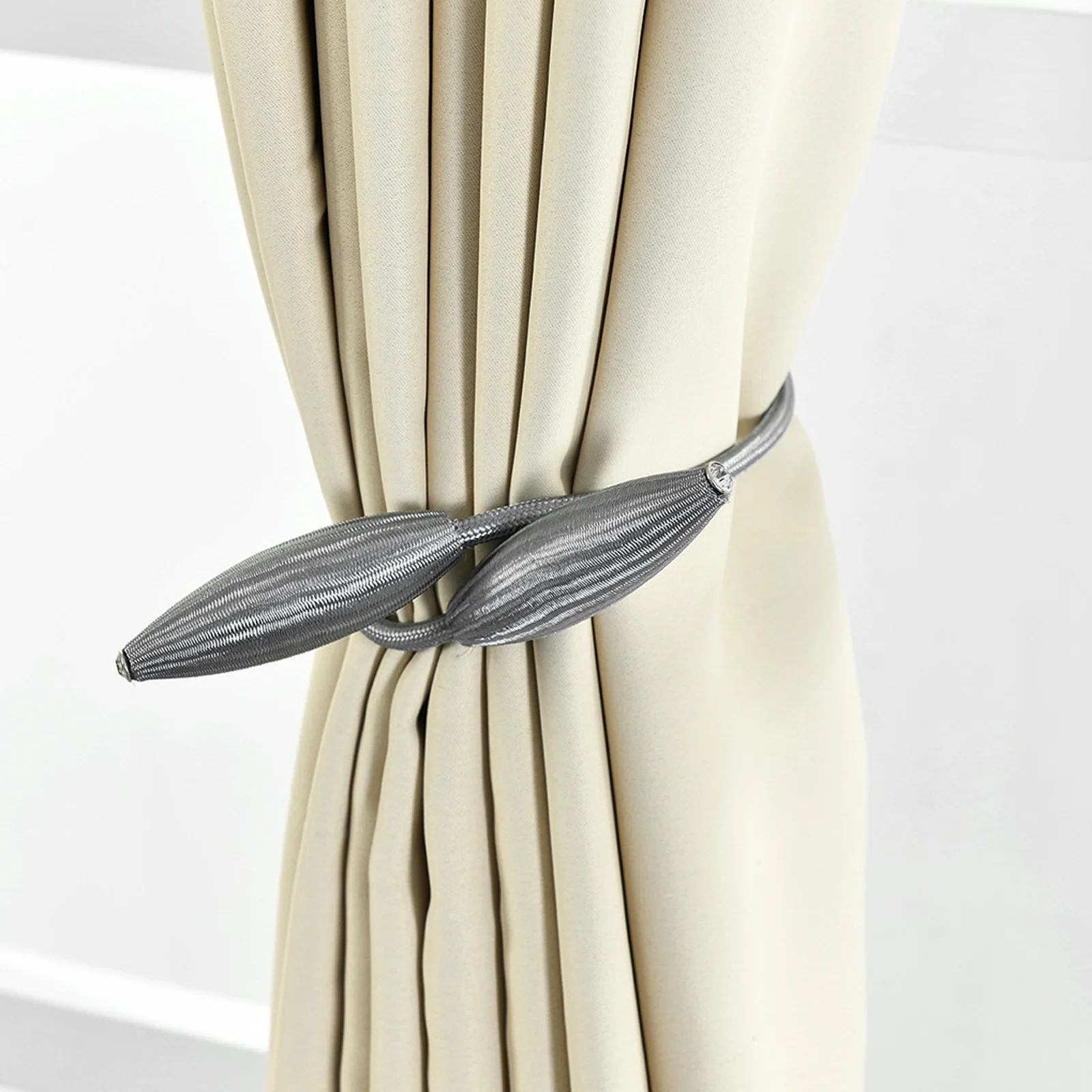 

2pcs Curtain Tieback Clip Decorative Holdback For Curtain No Drill Installation Easy To Use Drape Tie Back Accessory Home Decor